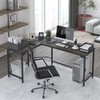 Teraves Modern L Shaped Gaming Desk 66'' Corner Computer Desk