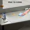 VASUHOME 32" x 20" Clear Tempered Glass Desk Mat -
