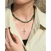 S.Leaf Cross Necklace for Women's Cross Necklace Diamond Crosses Pendant
