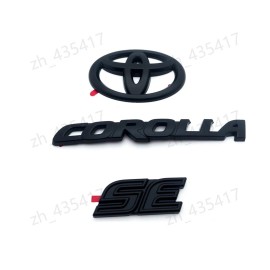 Toyota NEW Matte Black OUT OVERLAY EMBLEM Fit 2020-2025 TOYOTA COROLLA SE TRUNK LID