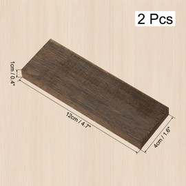 uxcell 2 Pcs Hardwood Lumber Natural Exotic Woods Blocks Hardwood Blanks Boards for Woodworking DIY Crafting Projects Wood Carving Knife Handle, 4.7" x 1.6" x 0.4", Khaki