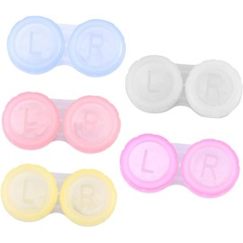 FRCOLOR Estuches Para Lentes De Contacto 30 Piezas Estuche Para Pupilentes De Plástico Con Marcado L/R Contenedor Ligero Para Viaje Casa Oficina Y Uso Diario