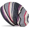 styleBREAKER 04024194 Unisex Fine Knit Beanie Hat with Colourful Striped