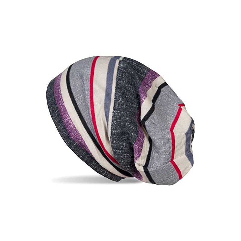 styleBREAKER 04024194 Unisex Fine Knit Beanie Hat with Colourful Striped