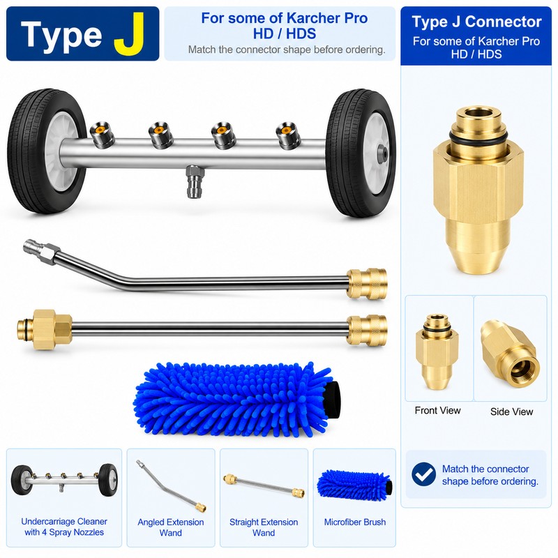 2-in-1 Undercarriage Pressure Washer Kit with Extension Wands – 4000