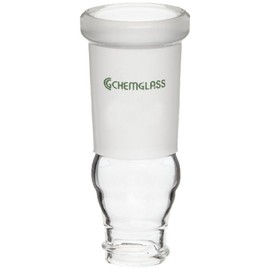 Chemglass CG-1318-10 Glass Rotary Evaporator Vial Adapter, 24/40 Joint