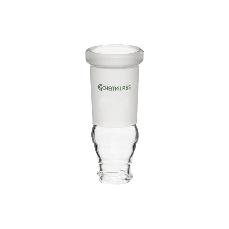 Chemglass CG-1318-10 Glass Rotary Evaporator Vial Adapter, 24/40 Joint