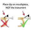 Walquicks Clip-On Mustache For Flutes, Clip-on Beard for Trumpet And