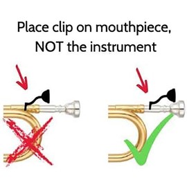 Walquicks Clip-On Mustache For Flutes, Clip-on Beard for Trumpet And Trombone Accessories Parts Protective Case, Made To Fit All Flutes - Perfect Accessory For Musicians Of All Ages