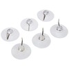 Merriway BH01993 (6 Pcs) Clear Plastic Suction Wire Hook, 45mm
