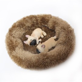 (moin moin) Figure, Magnet, Dog, Fluffy, with Bed, Dog, Realistic, Magnets, French Bulldog (Light, 2 Pieces)