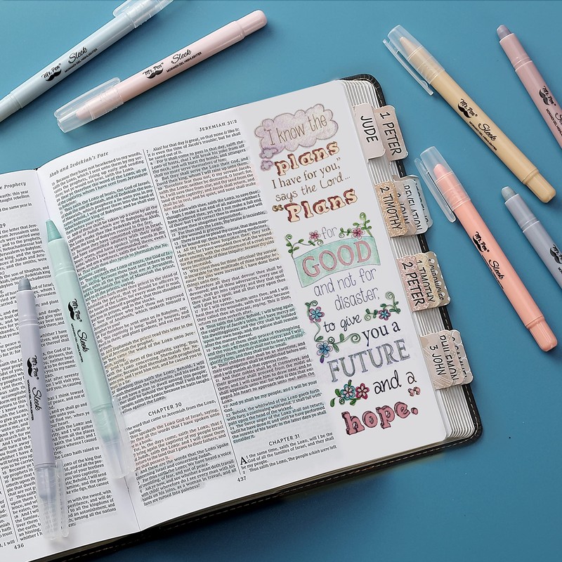Mr. Pen- Gel Highlighters, 4 Pack, Cream, Bible Highlighters for