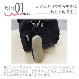 CHARMANT SH468 Glasses Case, Carabiner, Outdoor, Stylish, Glasses, Slim, Sunglasses, Mountain Climbing, Small Key Chain, GD (Gold)