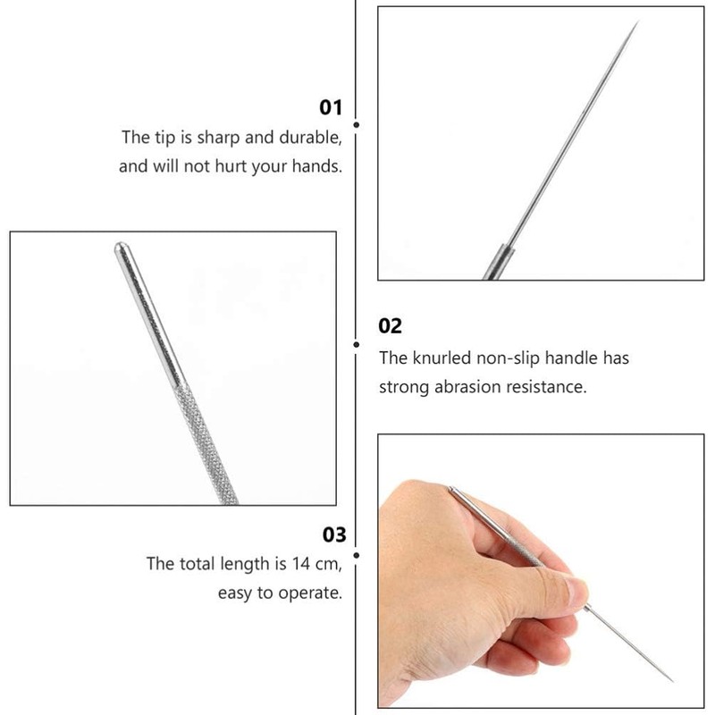 Fyearfly 5pcs Dissection Needles, Stainless Steel Dissecting Needle with Straight