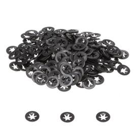 uxcell 200pcs Internal Tooth Washers M3 Push on Retaining Clips Quick Speed ing Washers, 65Mn Steel Push Nuts