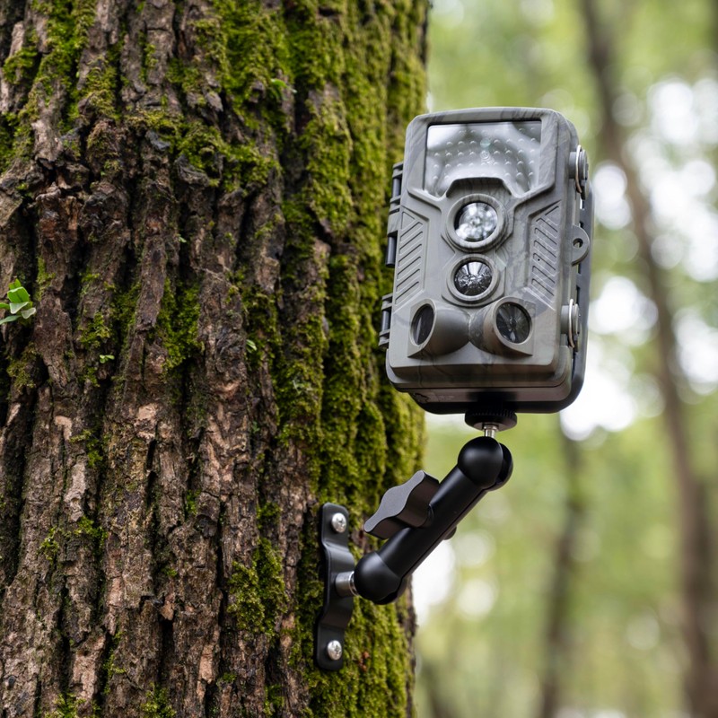 TENBEST Trail Camera Mounting Bracket, Rust-Proof Aluminum and Stainless Steel