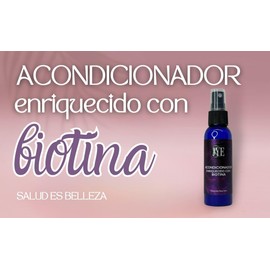 Acondicionador Orgánico enriquecido con Biotina JYE, tratamiento natural anticaída para todo tipo de cabello. Incluye 6 botellas de 60 ml cada uno.