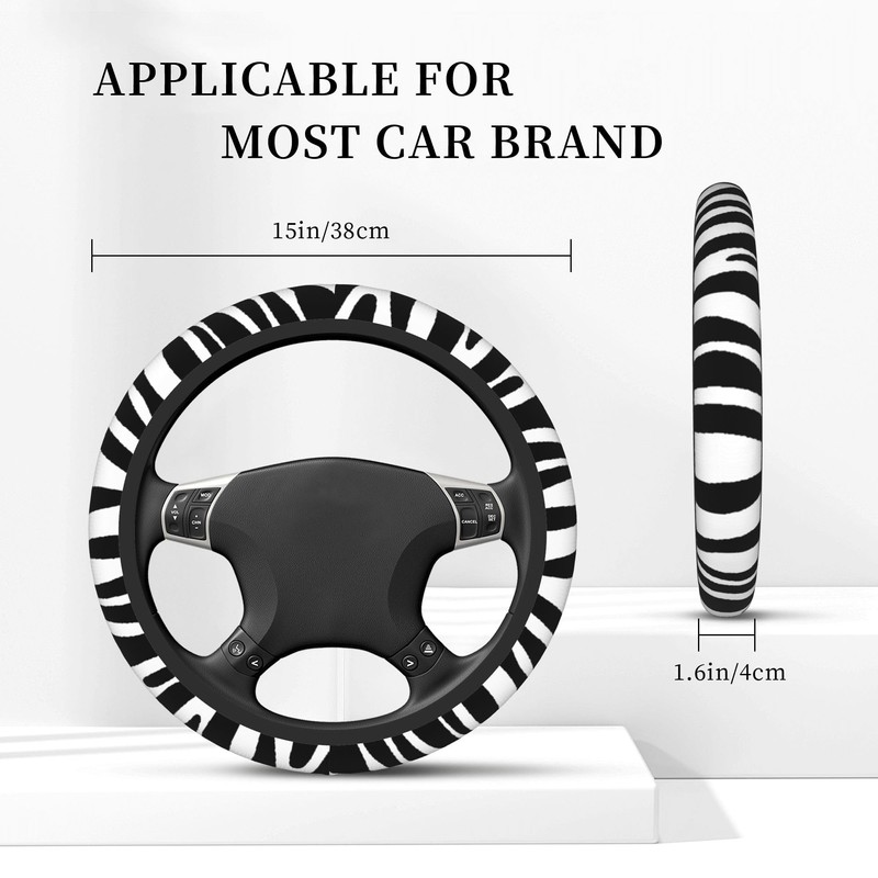 Zebra - Funda protectora para volante con estampado de rayas