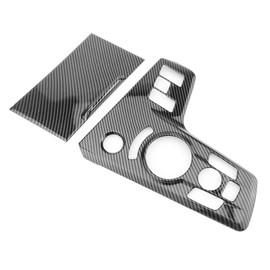 FUEISOF For Kia Sportage NQ5 2021-2025 ABS Central Console Gear Lever Switch Panel Frame Cover Pack of 2 (Carbon Fibre Style ABS)