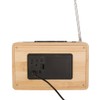 Karlsson Retro Bamboo Alarm Clock Radio, Wood, Green, 40 x