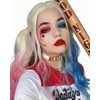 Halloween Harley/Joker Makeup Kit for Costume Cosplay, Red Blue Face