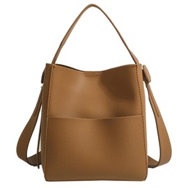 Bucket Tote Purses for Women Designer PU Leather Shoulder Crossbody Bag Large Top Handle Satchel