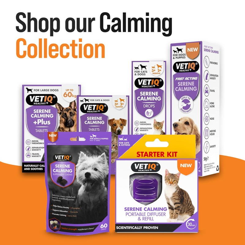 VETIQ Serene Calming Tablets for Cats & Dogs, Helps with