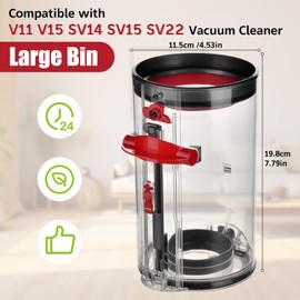 Hochwertiger Ersatz-Staubbehälter für Dyson V11 V15 SV14 SV15 SV22 Staubsauger, für Dyson Staubsauger Zubehör Ersatzteile Aufsatz - Transparent und Zuverlässig