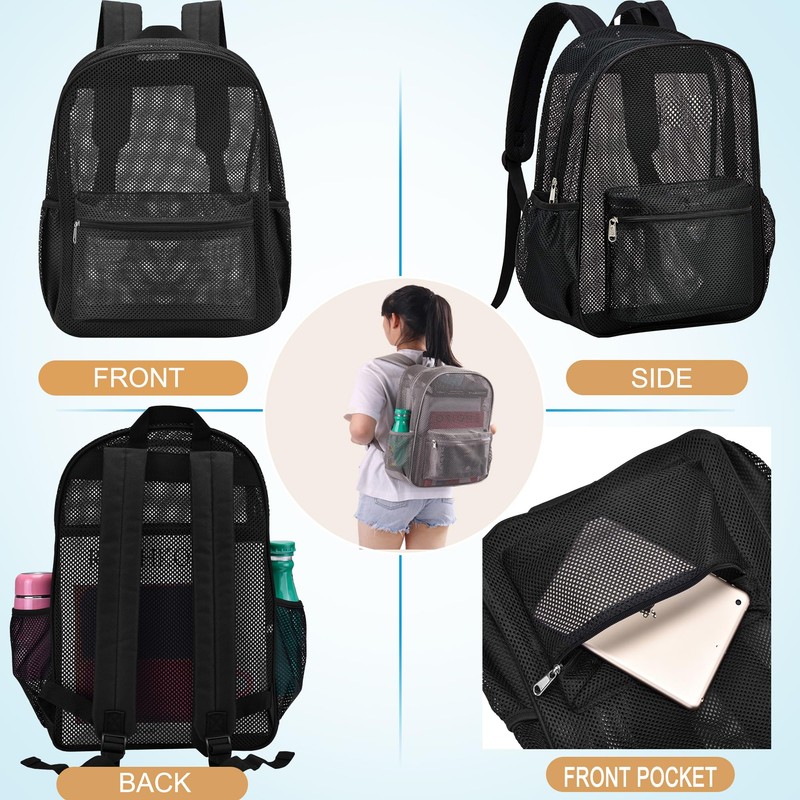 Oraben Duty Mesh Backpacks for Adults,School Backpack Mesh Bookbag for