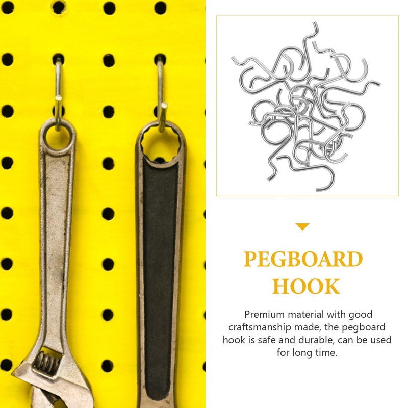 DOITOOL Metal Shelving 20pcs Pegboard Hooks Set Heavy Duty Peg