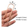 Paperclips Extra Grandes 10 Cm Revestimiento Oro Rosa