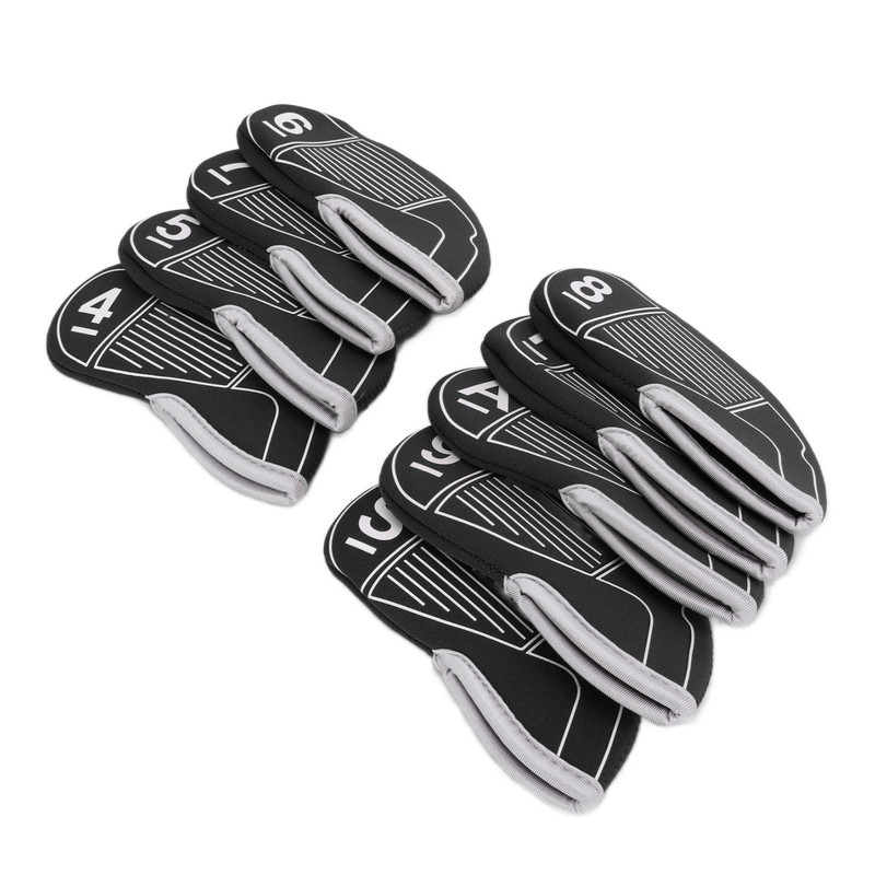 9pcs/set Golf Iron Head Covers Set Waterproof Golf Club Head