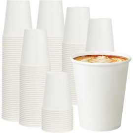 1000 Pack 8 oz Disposable White Paper Cups for Hot/Cold Beverages Coffee Juice Water-Auto PartsColor: WHITE Color