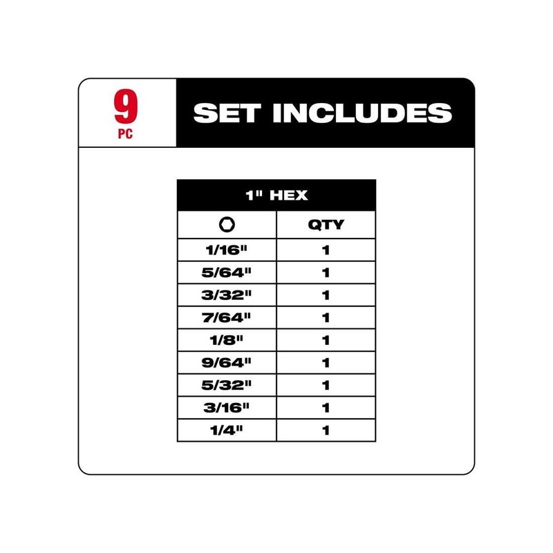Insert Bit Set, 9 Pcs.