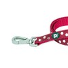 Petface White Dots Pattern Dog Lead, Medium, Cherry