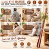 Long Handle Wooden Shoe Horn for Easy Shoe Wearing –