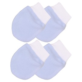 Babyprem Baby Pack of 2 Anti Scratch Mittens Premature Clothes 3.5-5.5lb BLUE