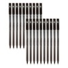 SAINO Softek Ballpoint Pens, BLACK, Fine Point (0.7mm), Pack of