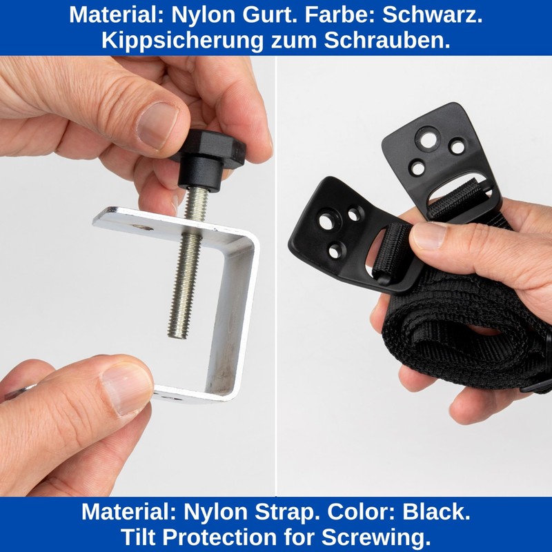 1 Set Black Tilt Lock Screw in TV for CRT