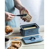 Zoeeker Butter Dish with Lid, Porcelain Butter Dish for Countertop
