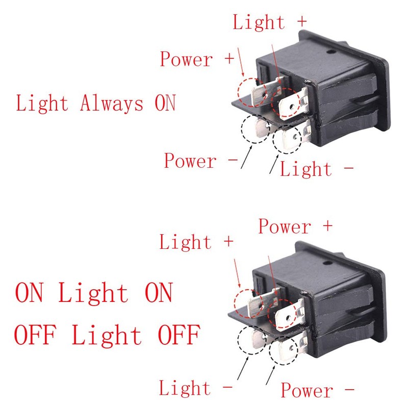 E Support™ Car Yellow LED Fog Light Toggle Rocker Switch
