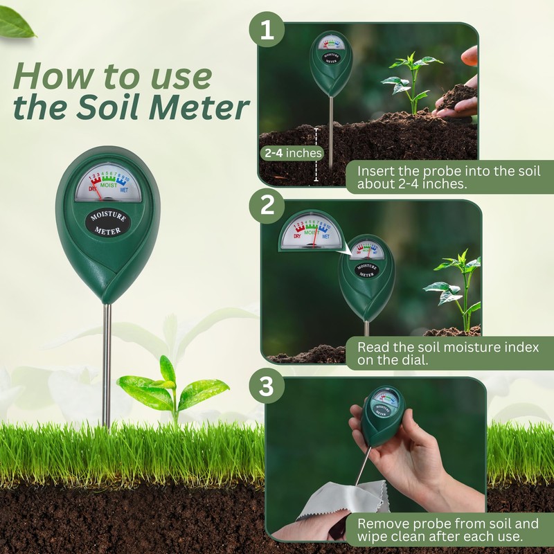 Premium Soil Moisture Meter for Indoor Plants - Accurate Plant
