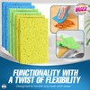 SOL 6pk Cellulose Sponge Highly Absorbent Kitchen Sponges, Household &