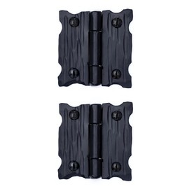 2 Pack 2" Black Wrought Iron Hinges - Hand Forged Wrought Iron Door Hinges – Handmade Rustic Iron Hinges for Farmhouse Shutters, Chests, Barn Doors, Shutter and Gates – The Farmhouse Series