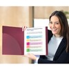 Dunwell Binder with Plastic Sleeves (Ruby), 24-Pocket Presentation Book, 8.5