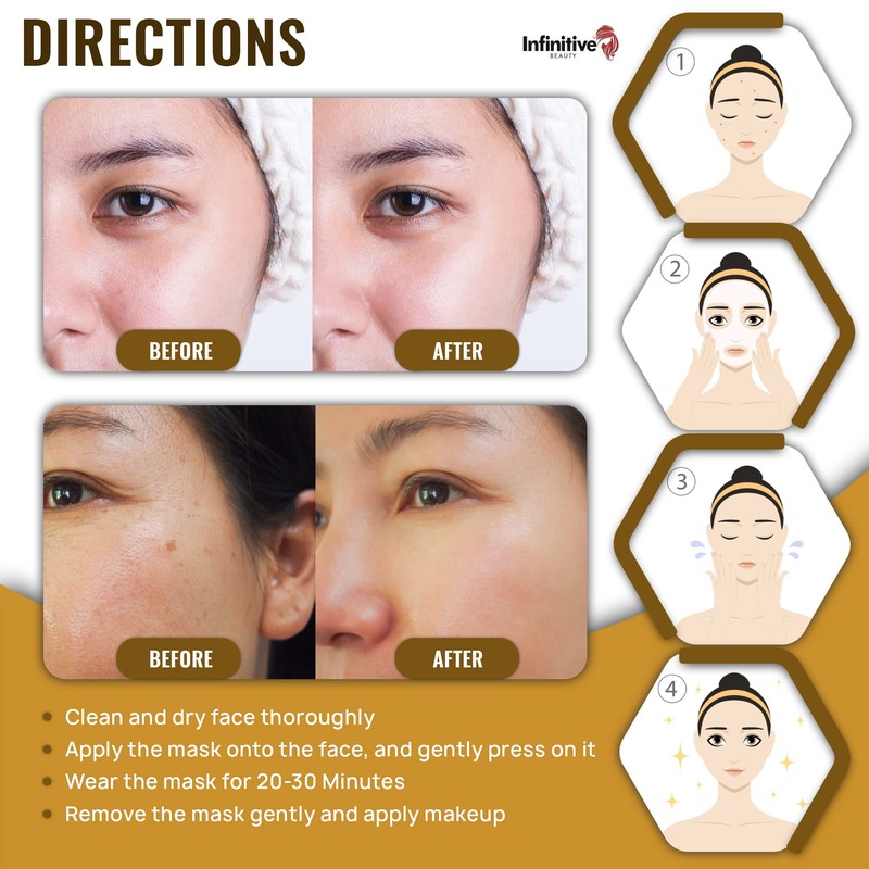 Infinitive Beauty Collagen Face Masks – Gold Face Mask Hydrates,