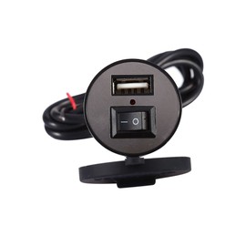 Motorcycle Charging Socket + Socket Universal 12 V to 5 V 1.5 A Motorcycle Electric Vehicle Charger with Waterproof Switch for Motorcycle Smartphone GPS USB Charger Power Supply Socket Replacement
