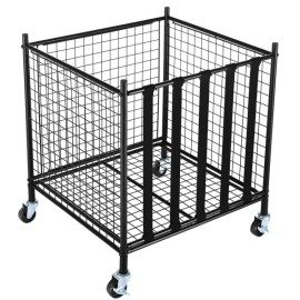 VEVOR Rolling Sports Ball Storage Cart, Lockable Basketball Cage with Elastic Straps, Sport Equipment Holder Organizercolor: Black