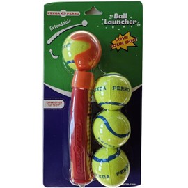 Kekoa Perro Dog Ball Launcher - Orange Red 4 Ball Pack