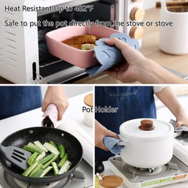 Set of 4 Silicone Trivet Mat - Hot Pot Holder Hot Pads for Table & Countertop - Trivet for Hot Dishes - Non-Slip & Heat Resistant Modern Kitchen Hot Pads for Pots & Pans, White